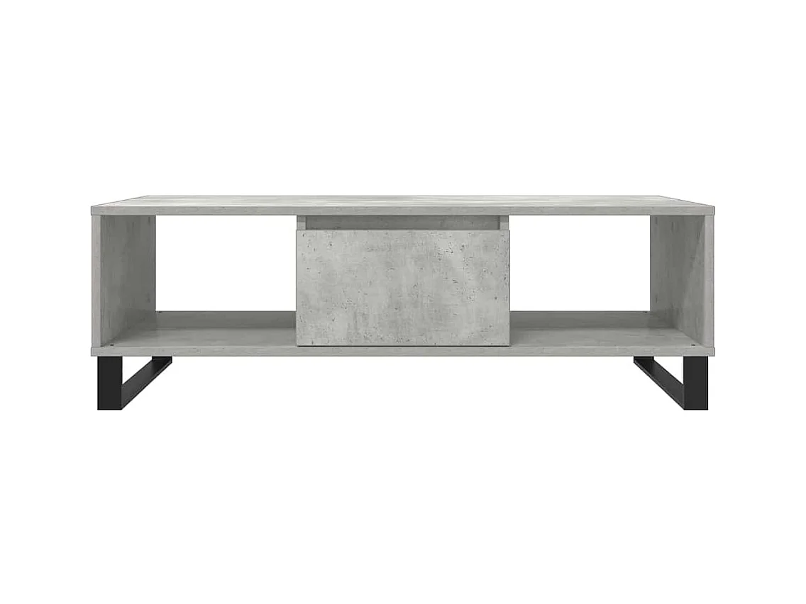 Table basse gris béton 104x60x35 cm bois d'ingénierie