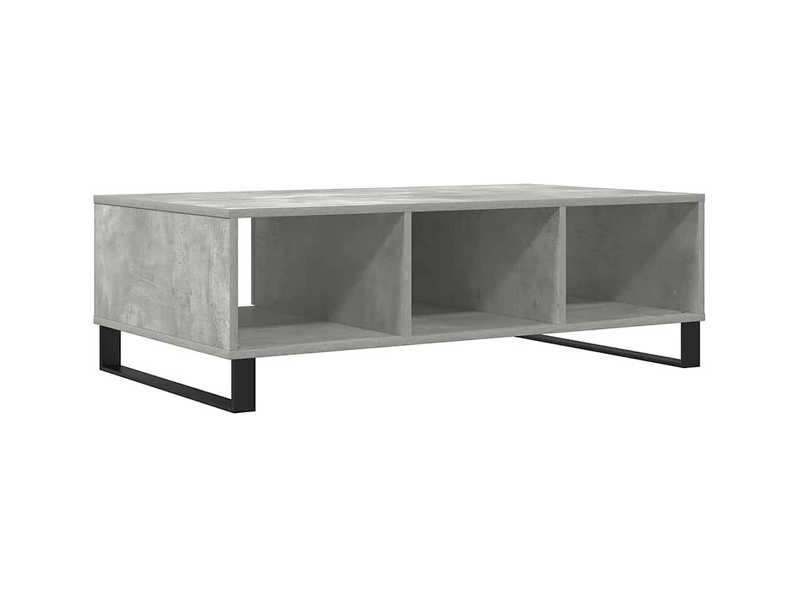 Table basse gris béton 104x60x35 cm bois d'ingénierie