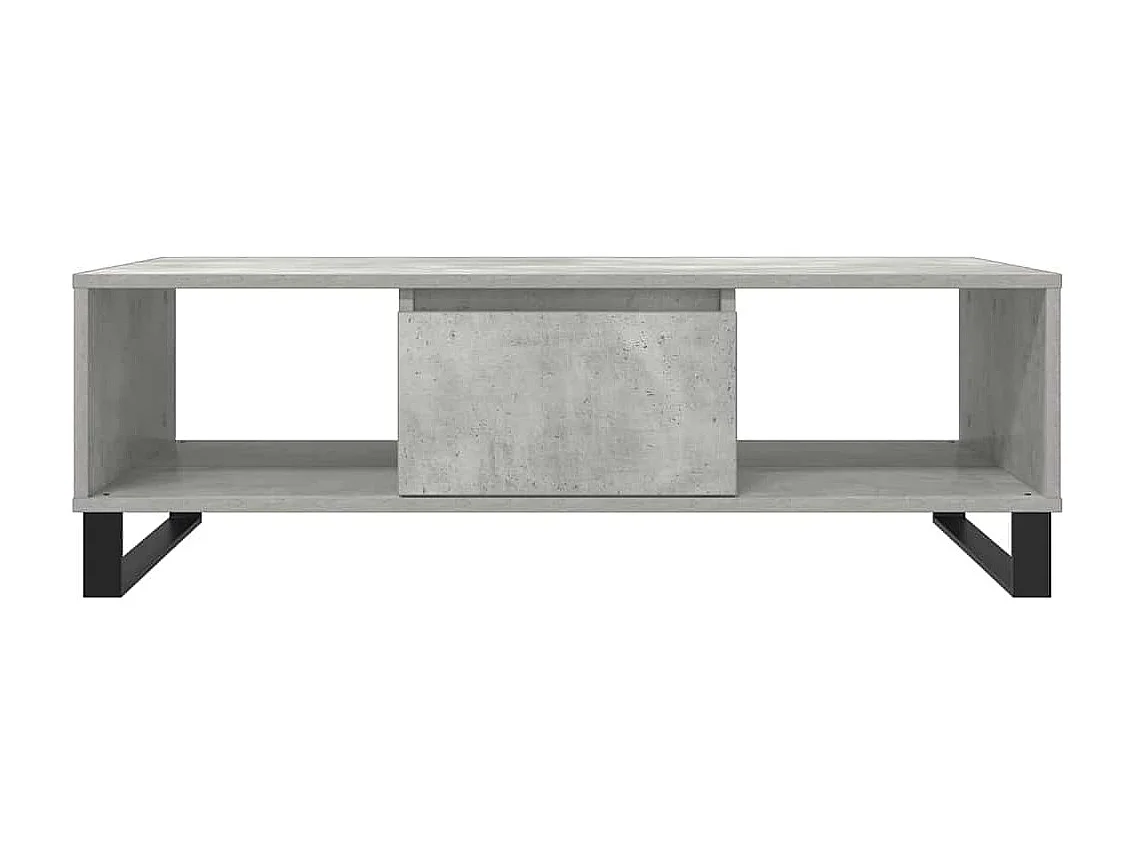 Table basse gris béton 104x60x35 cm bois d'ingénierie