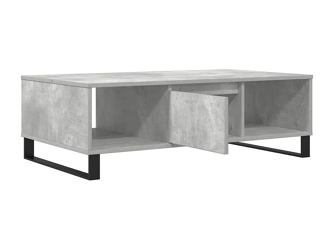Tavolino Salotto Grigio Cemento 104x60x35 cm Legno Multistrato