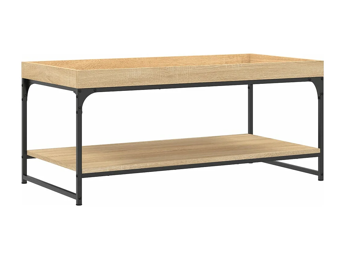 Salontafel 100x49x45 cm bewerkt hout sonoma eikenkleurig