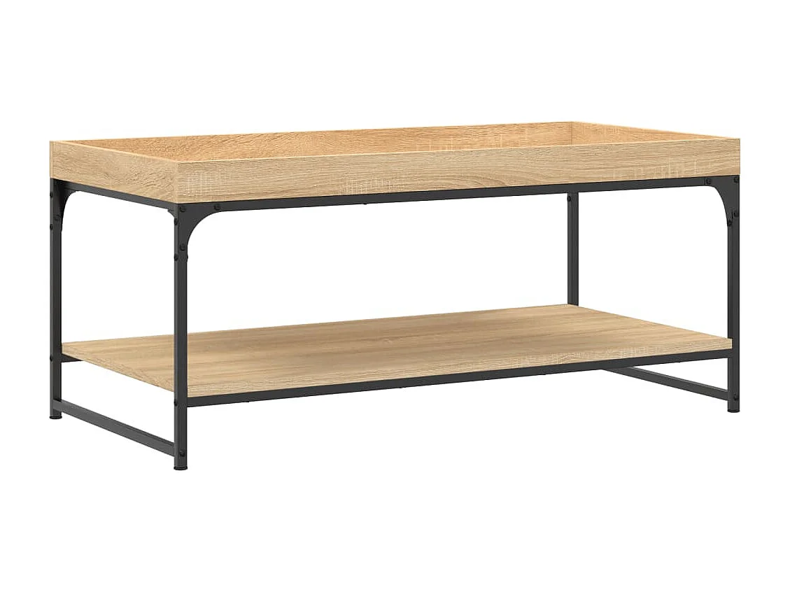 Salontafel 100x49x45 cm bewerkt hout sonoma eikenkleurig