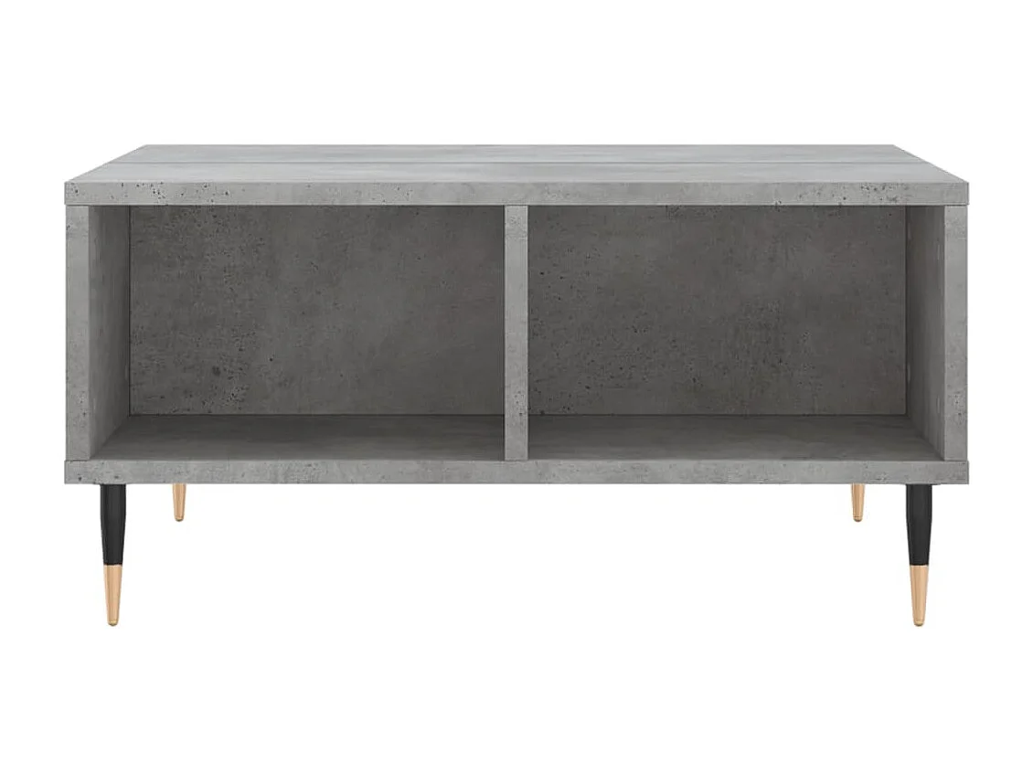 Table basse gris béton 60x60x30 cm bois d'ingénierie