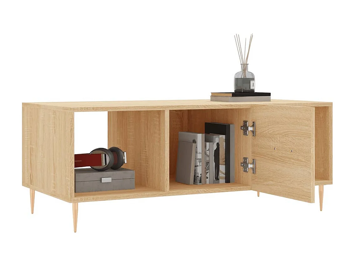 Mesa de centro 102x50x40 derivados de madeira carvalho sonoma