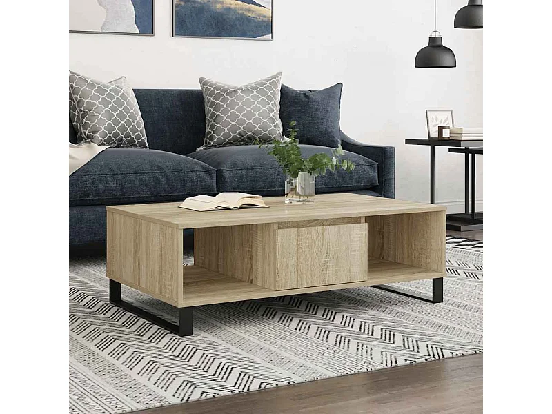 Tavolino da Salotto Rovere Sonoma 104x60x35cm Legno Multistrato