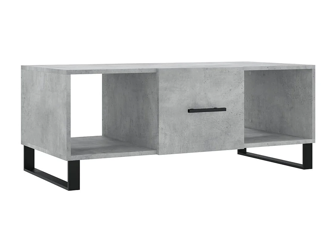 Mesa de centro 102x50x40 cm madeira processada cinza cimento