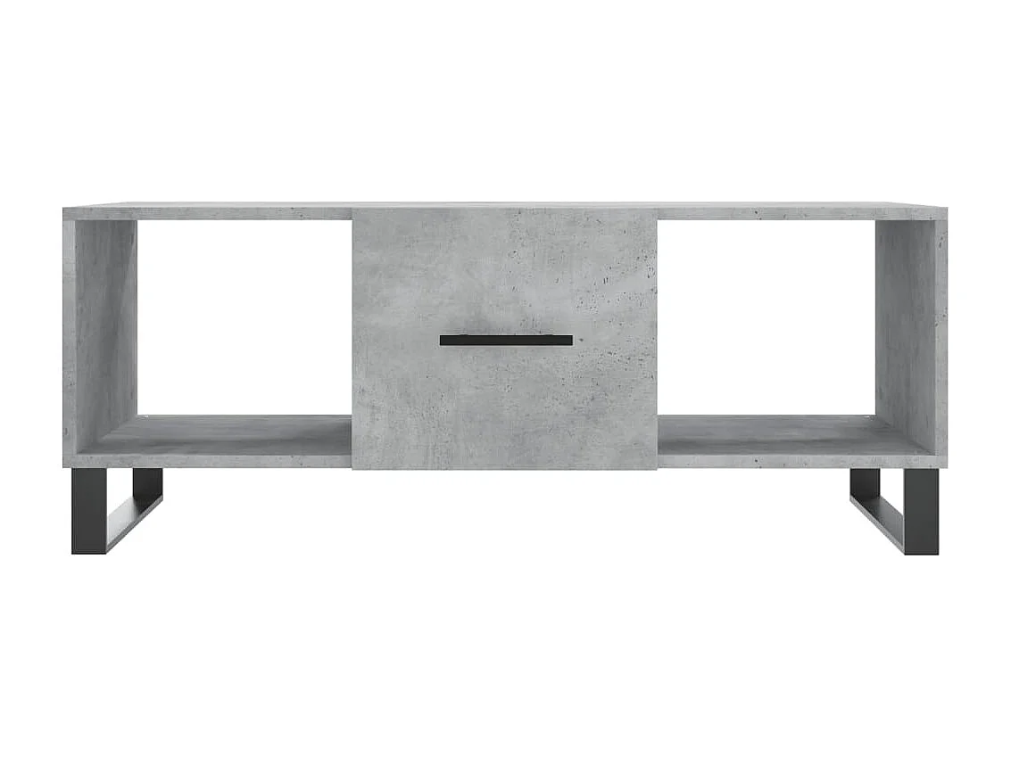 Mesa de centro 102x50x40 cm madeira processada cinza cimento