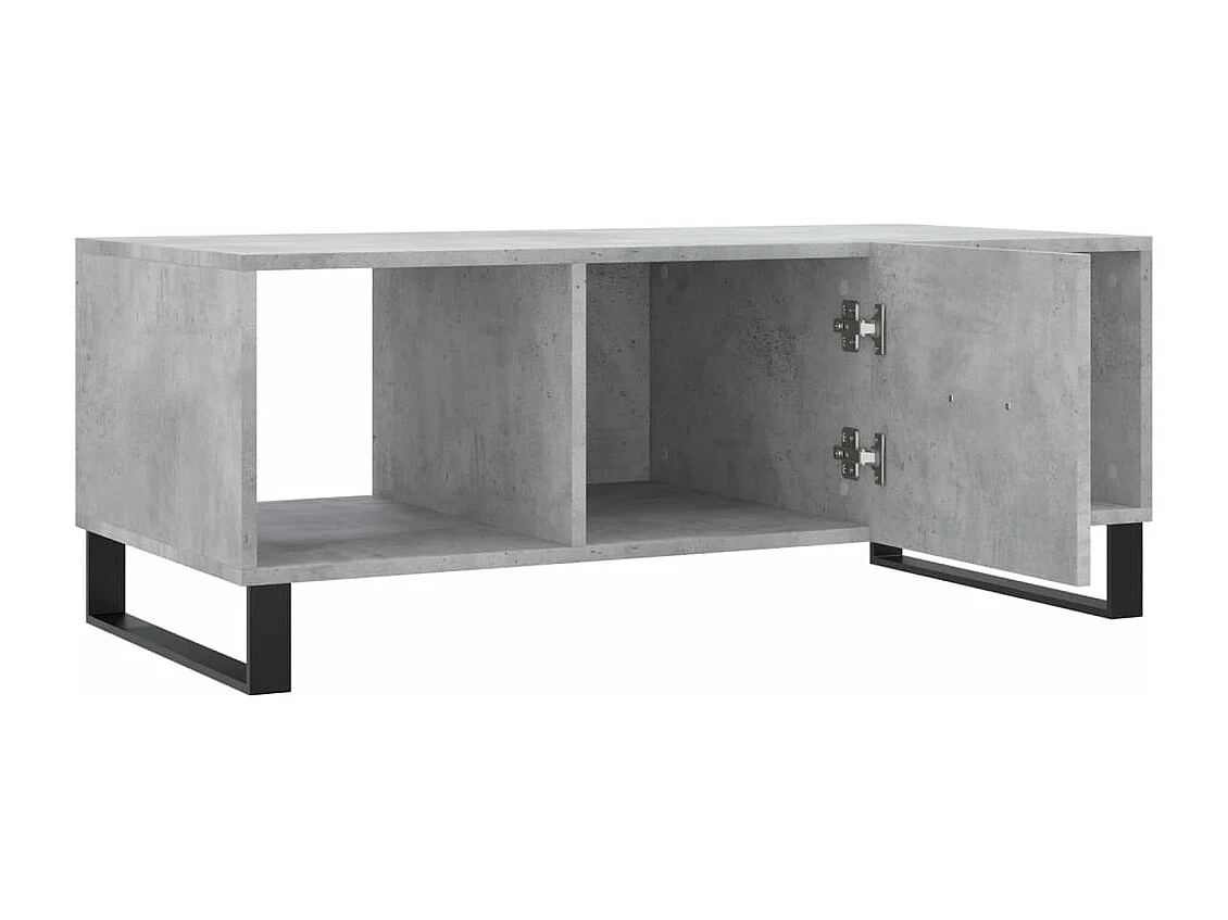 Mesa de centro 102x50x40 cm madeira processada cinza cimento