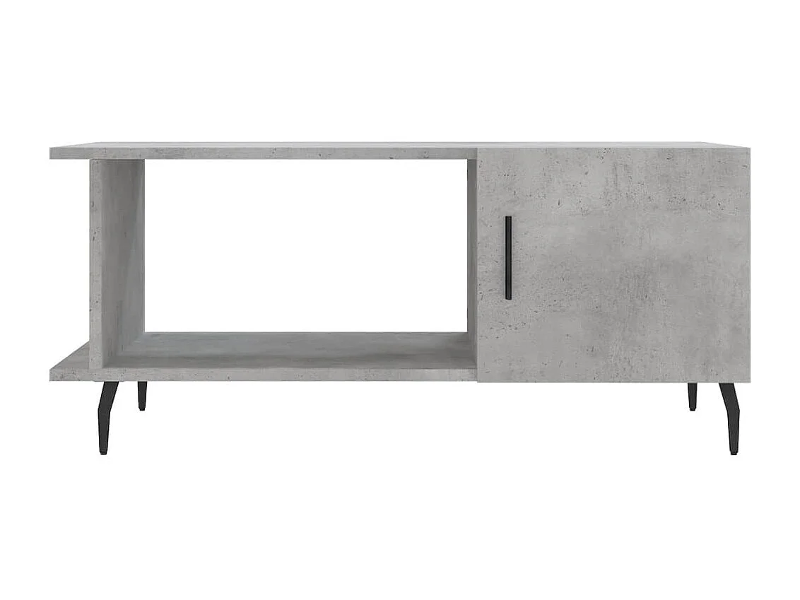 Mesa de centro 90x50x40 madeira processada cinza cimento