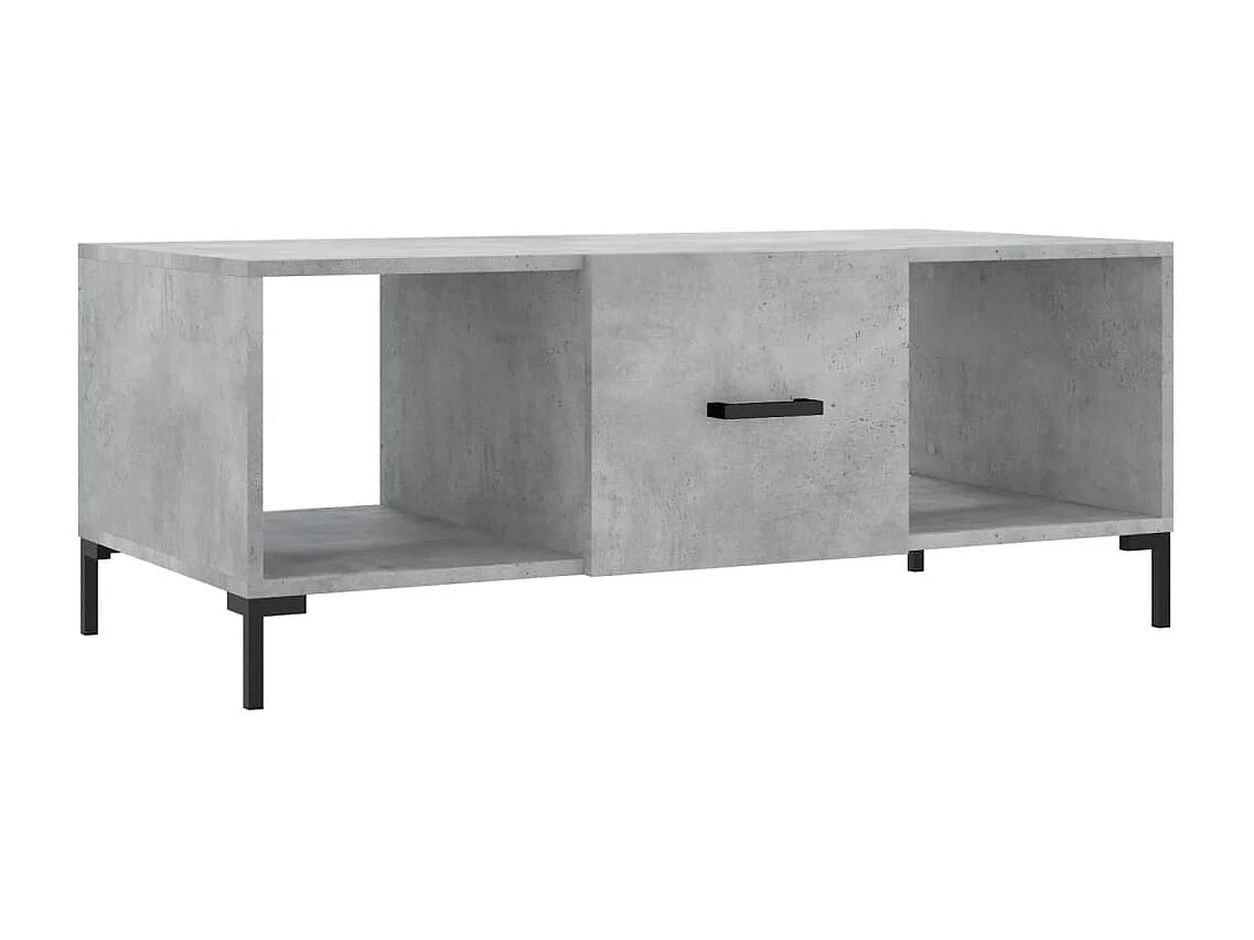 Mesa de centro madera contrachapada gris hormigón 102x50x40 cm