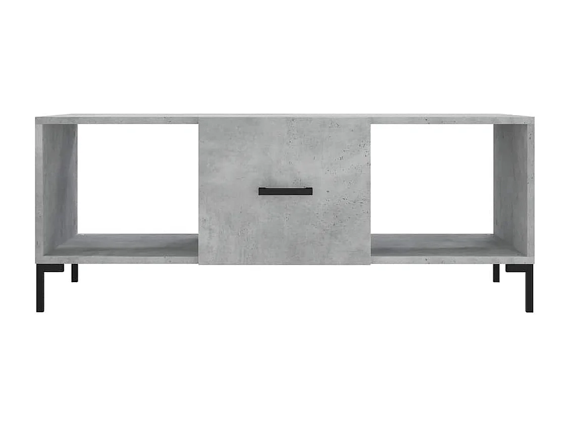 Salontafel 102x50x40 cm bewerkt hout betongrijs