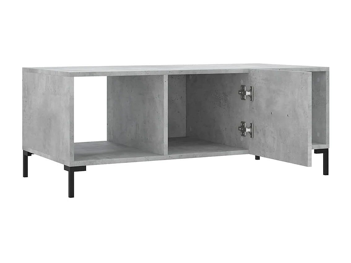 Salontafel 102x50x40 cm bewerkt hout betongrijs