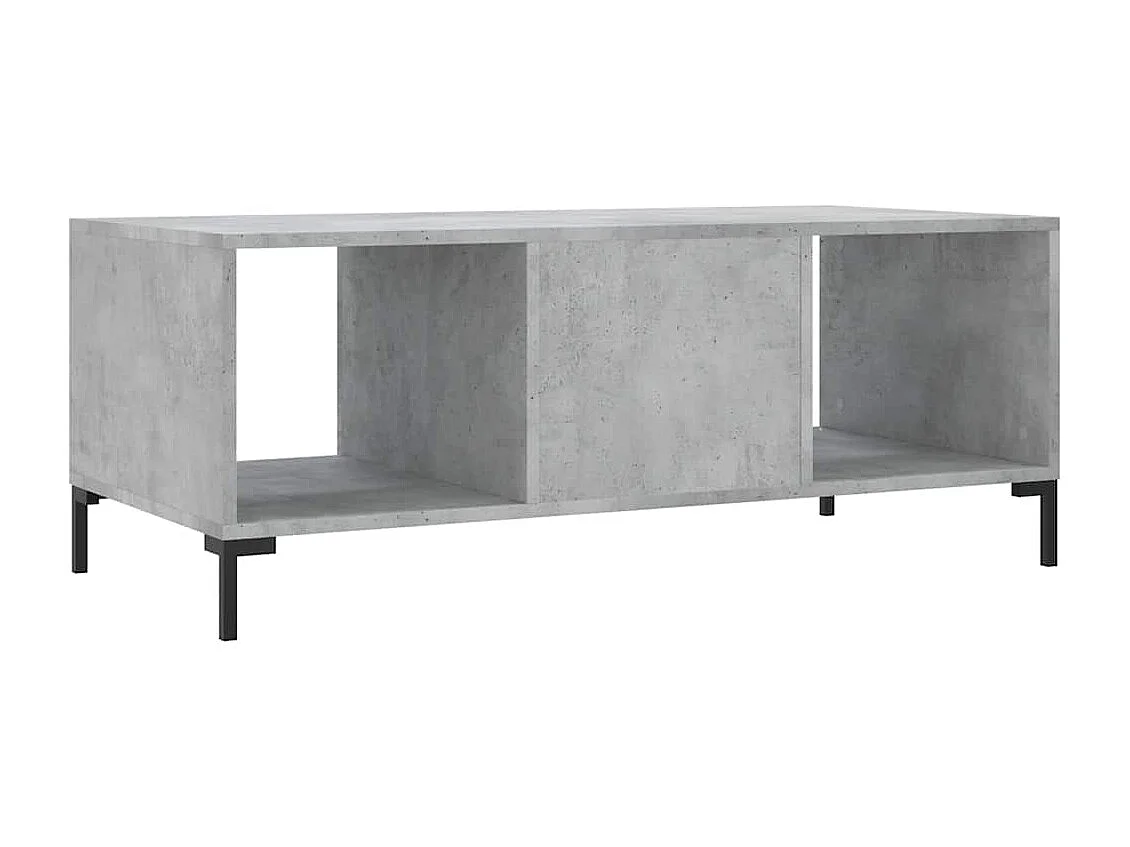Salontafel 102x50x40 cm bewerkt hout betongrijs