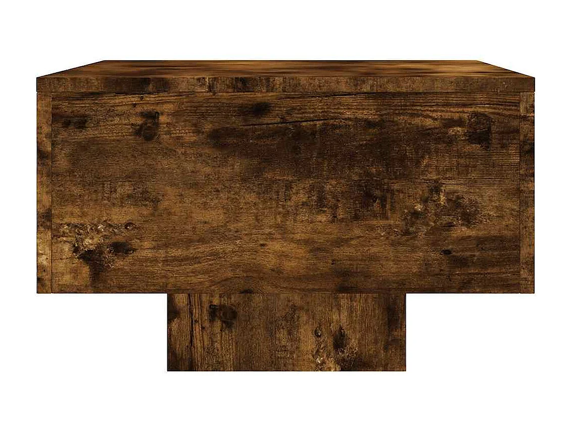 Table basse chêne fumé 100x49,5x31 cm bois d'ingénierie
