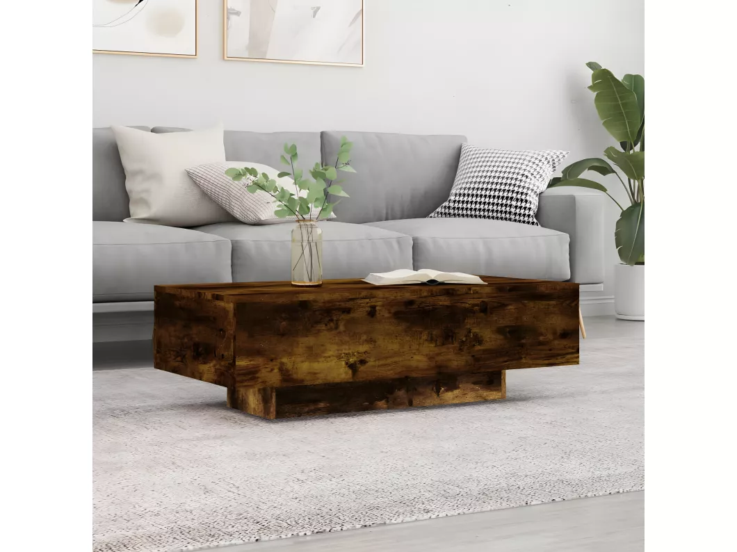 Kauf Unique Couchtisch Räuchereiche 100x49,5x31 cm Holzwerkstoff