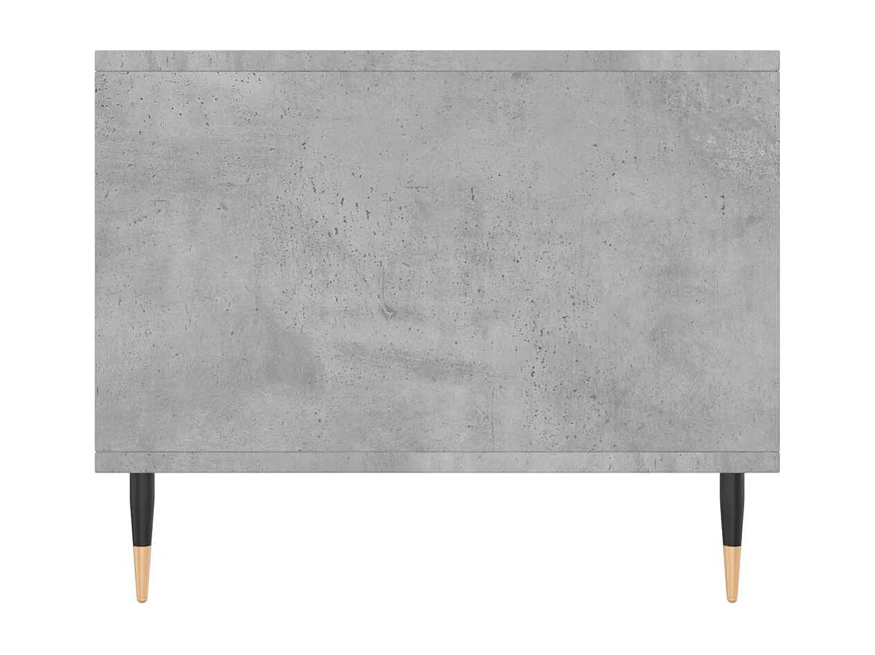 Table basse gris béton 90x50x40 cm bois d'ingénierie