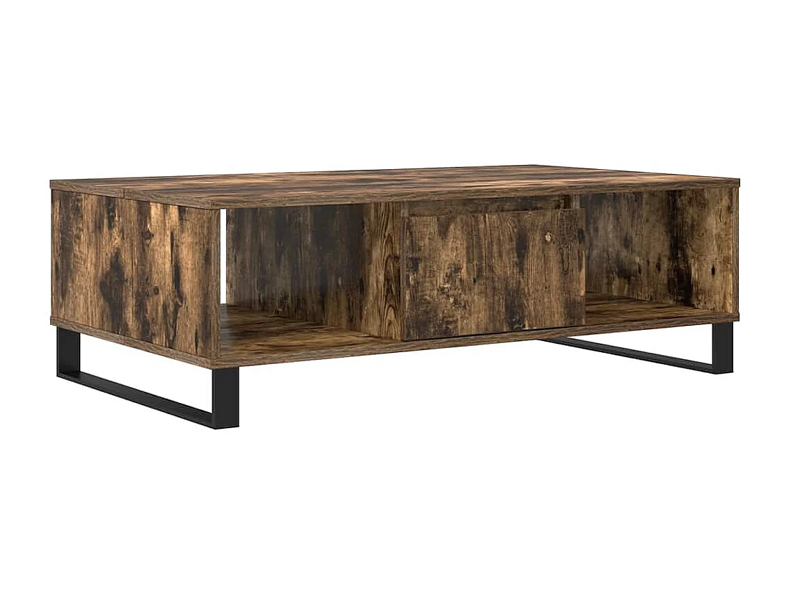 Mesa de centro madera de ingeniería roble ahumado 104x60x35 cm