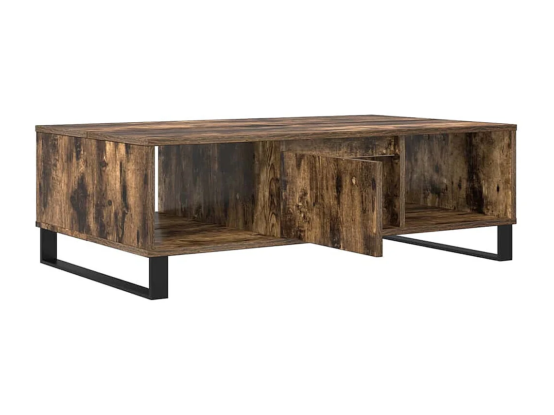 Mesa de centro madera de ingeniería roble ahumado 104x60x35 cm