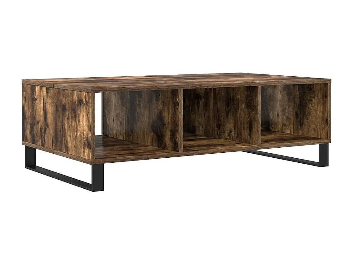 Mesa de centro madera de ingeniería roble ahumado 104x60x35 cm