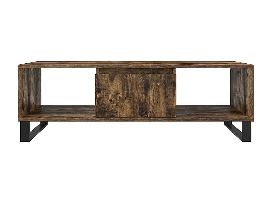Mesa de centro madera de ingeniería roble ahumado 104x60x35 cm