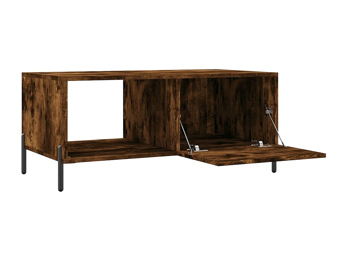 Mesa de centro madera contrachapada roble ahumado 90x50x40 cm