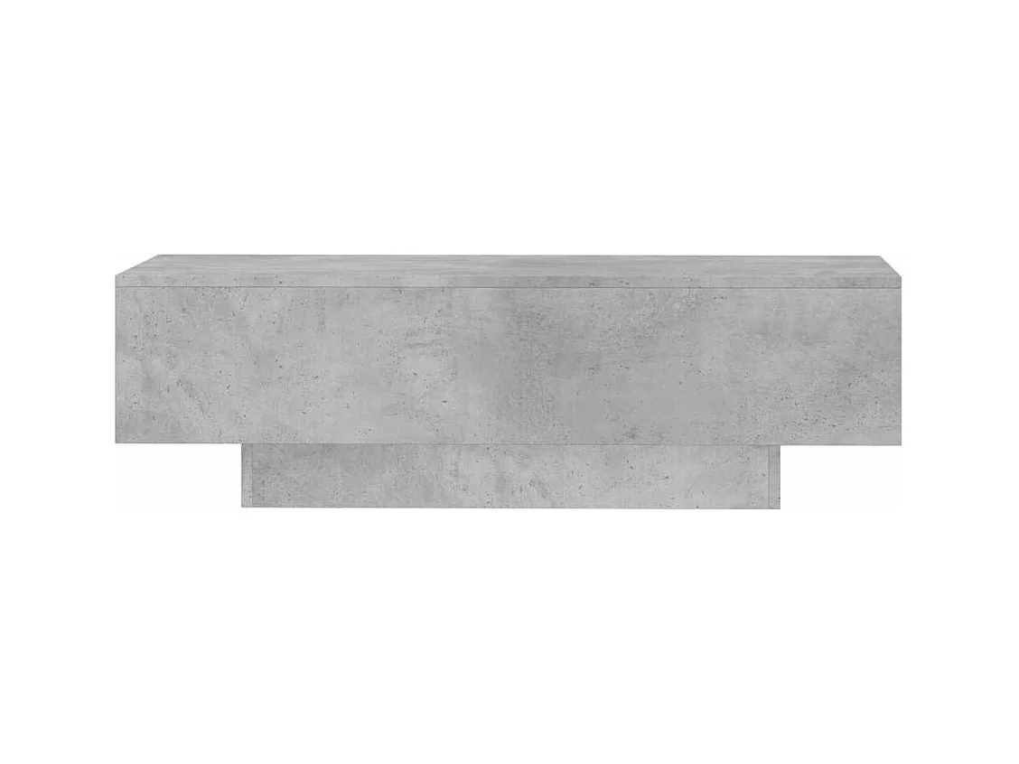 Tavolino Salotto Grigio Cemento 100x49,5x31cm Legno Multistrato