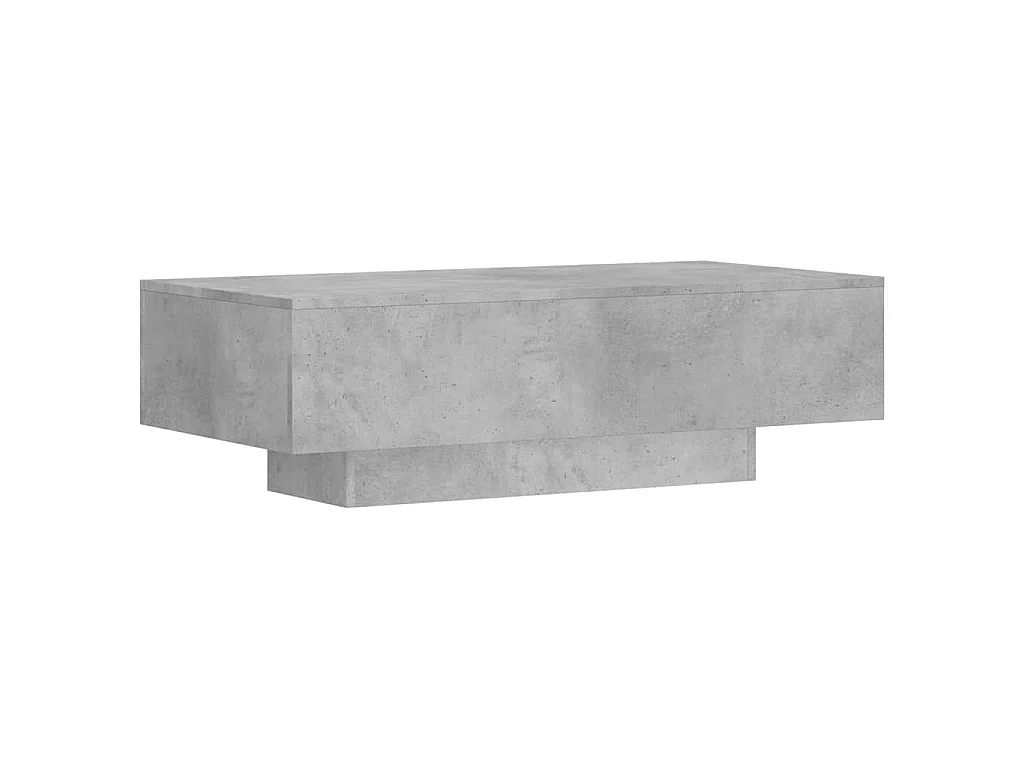 Table basse gris béton 100x49,5x31 cm bois d'ingénierie