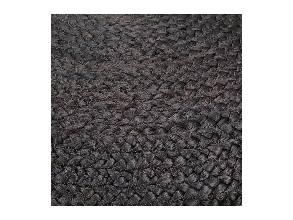 Pouf fait à la main Gris foncé 45 x 30 cm Jute