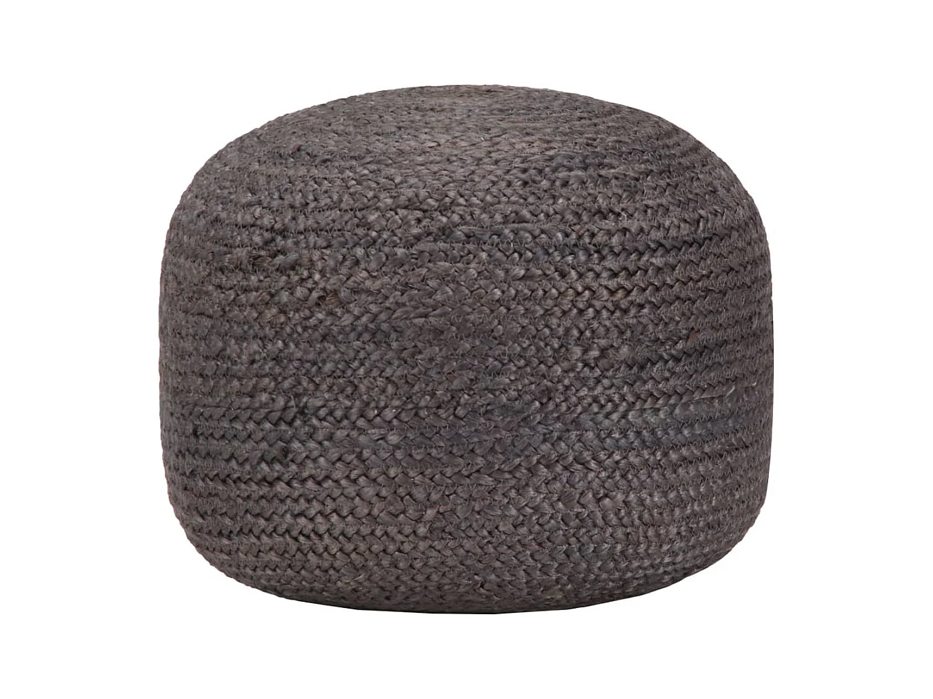 Pouf fait à la main Gris foncé 45 x 30 cm Jute