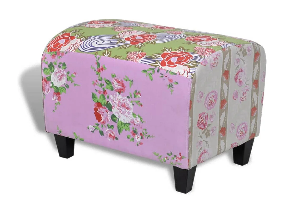 Pouf capitonné PATCHWORK style de pastoralisme