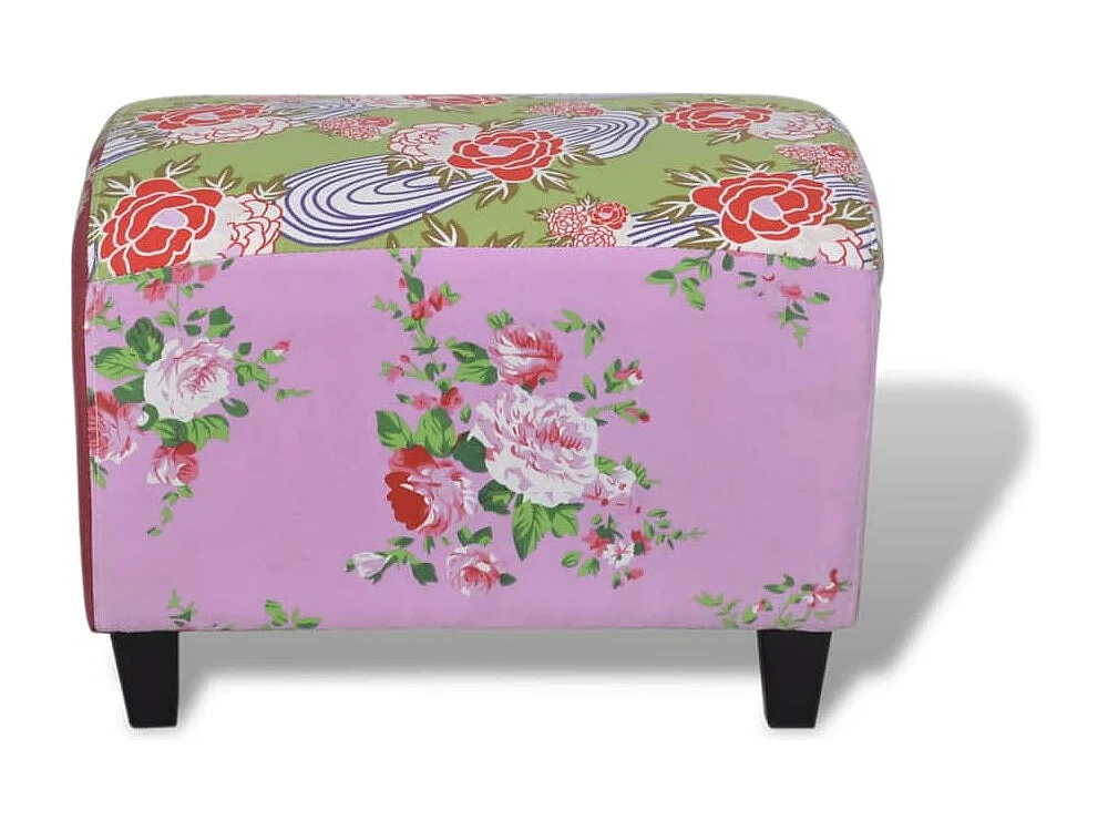 Pouf capitonné PATCHWORK style de pastoralisme