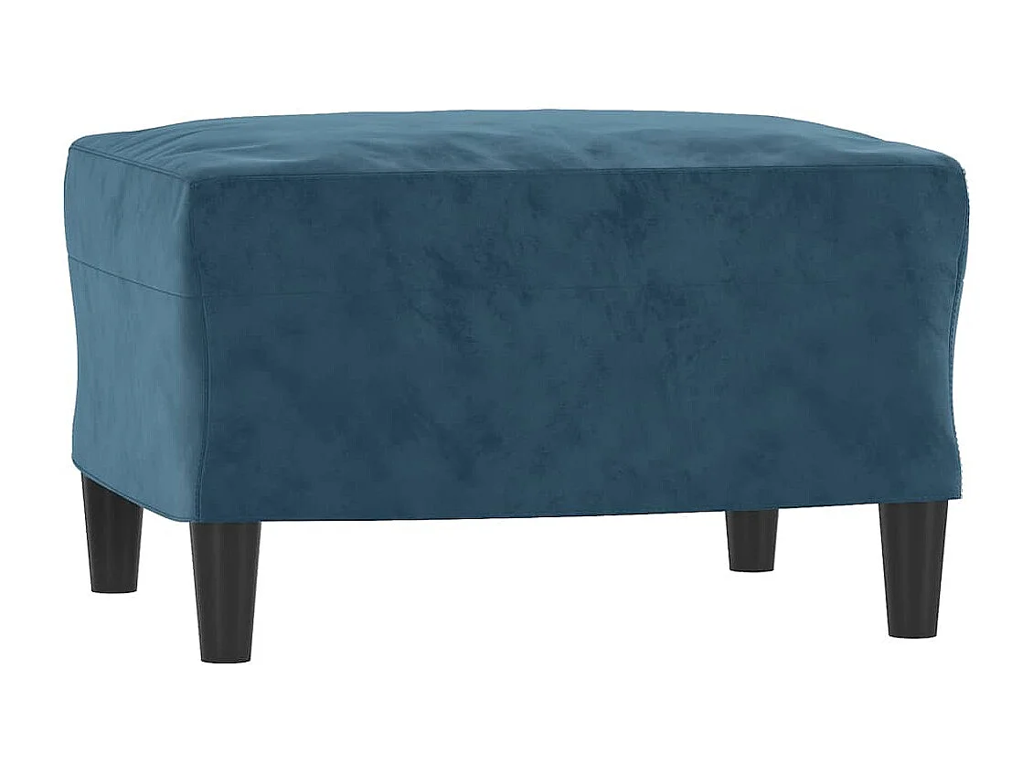 Repose-pied Bleu 60x50x41 cm Velours