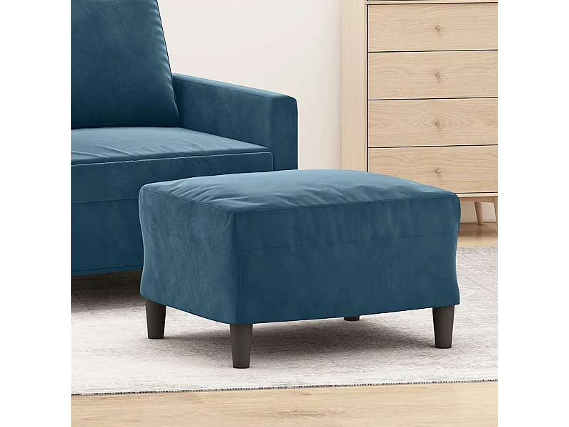 Voetenbank 60x50x41 cm fluweel blauw