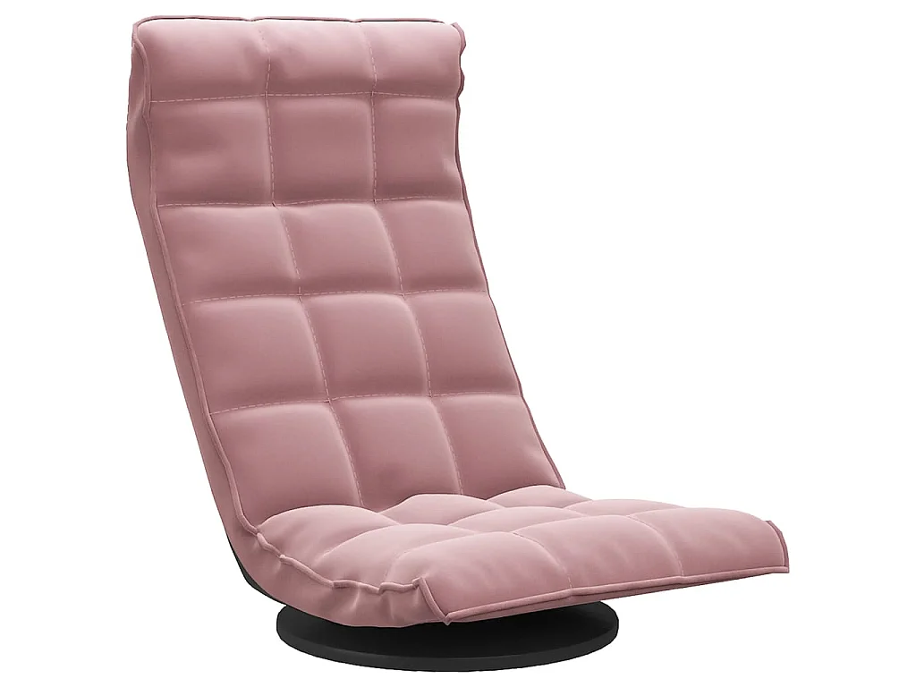 Chaise de sol pivotante Rose Velours