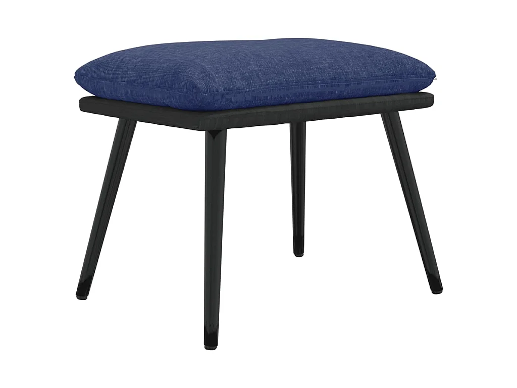 Repose-pied Bleu 45x29,5x35 cm Tissu et similicuir