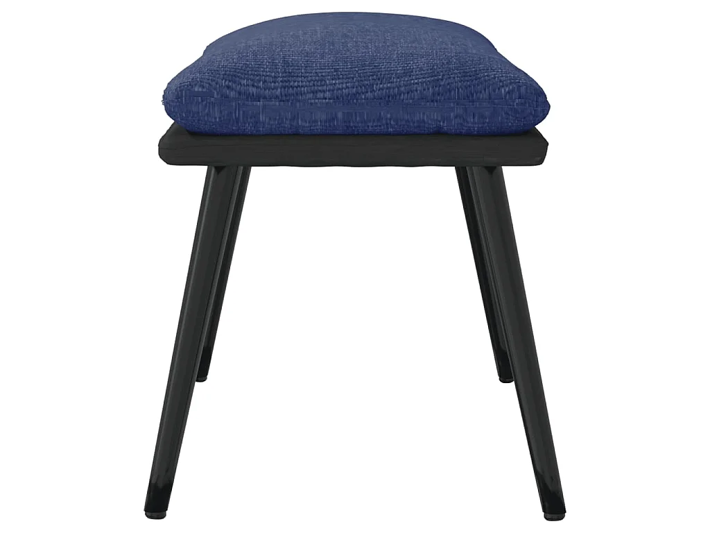 Repose-pied Bleu 45x29,5x35 cm Tissu et similicuir