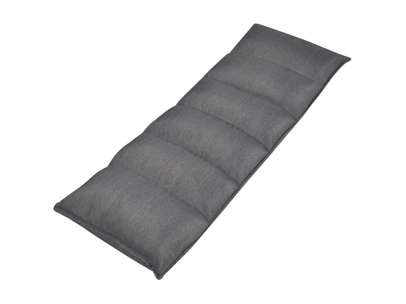 Chaise longue pliable de sol Gris Tissu