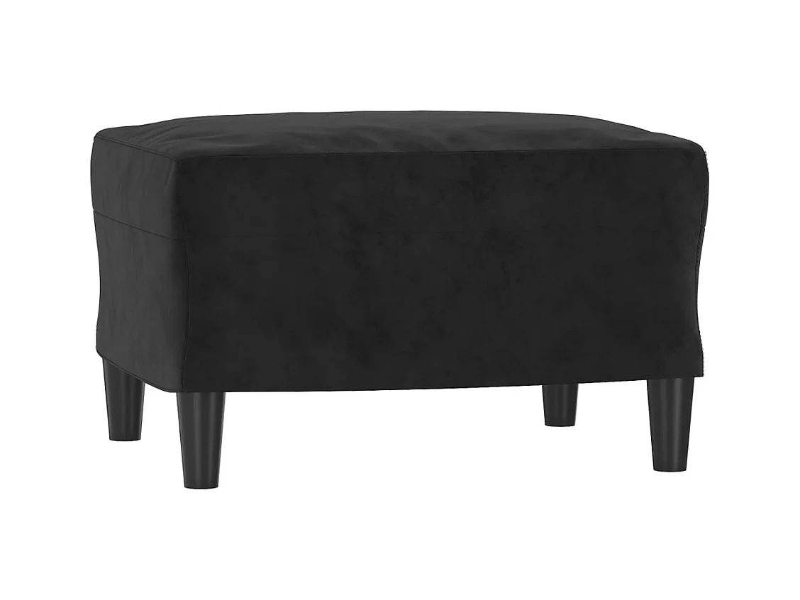Repose-pied Noir 60x50x41 cm Velours