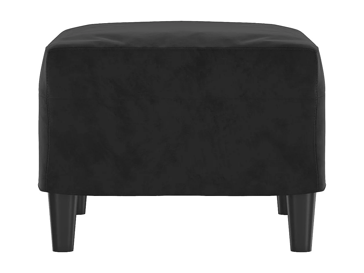 Repose-pied Noir 60x50x41 cm Velours