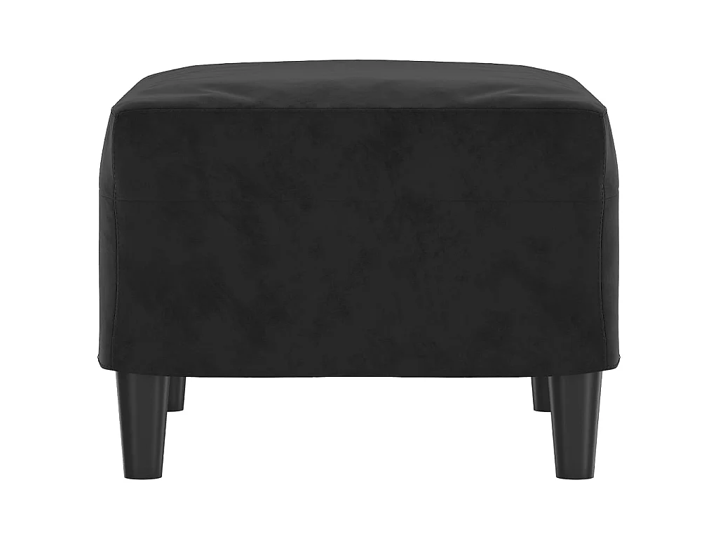 Poggiapiedi Nero 60x50x41 cm in Velluto