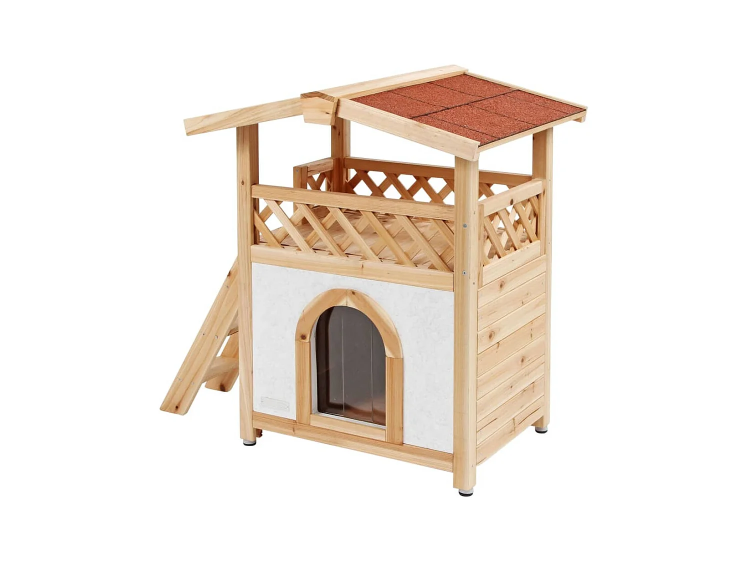 Kattenhuis Tyrol Alpin 88x57x77 cm lichtbruin