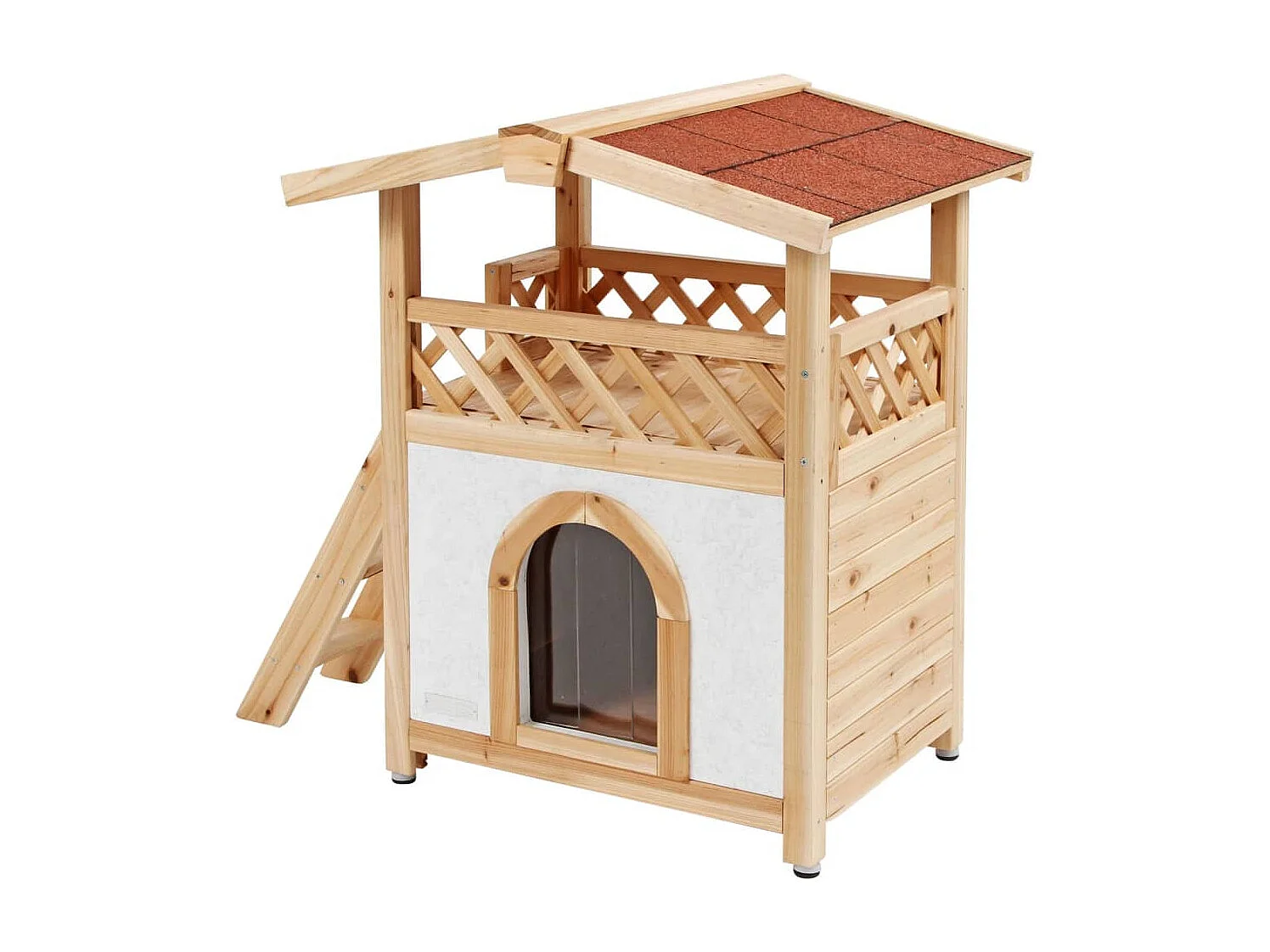 Casetta per Gatti Tyrol Alpin 88x57x77 cm Marrone Chiaro