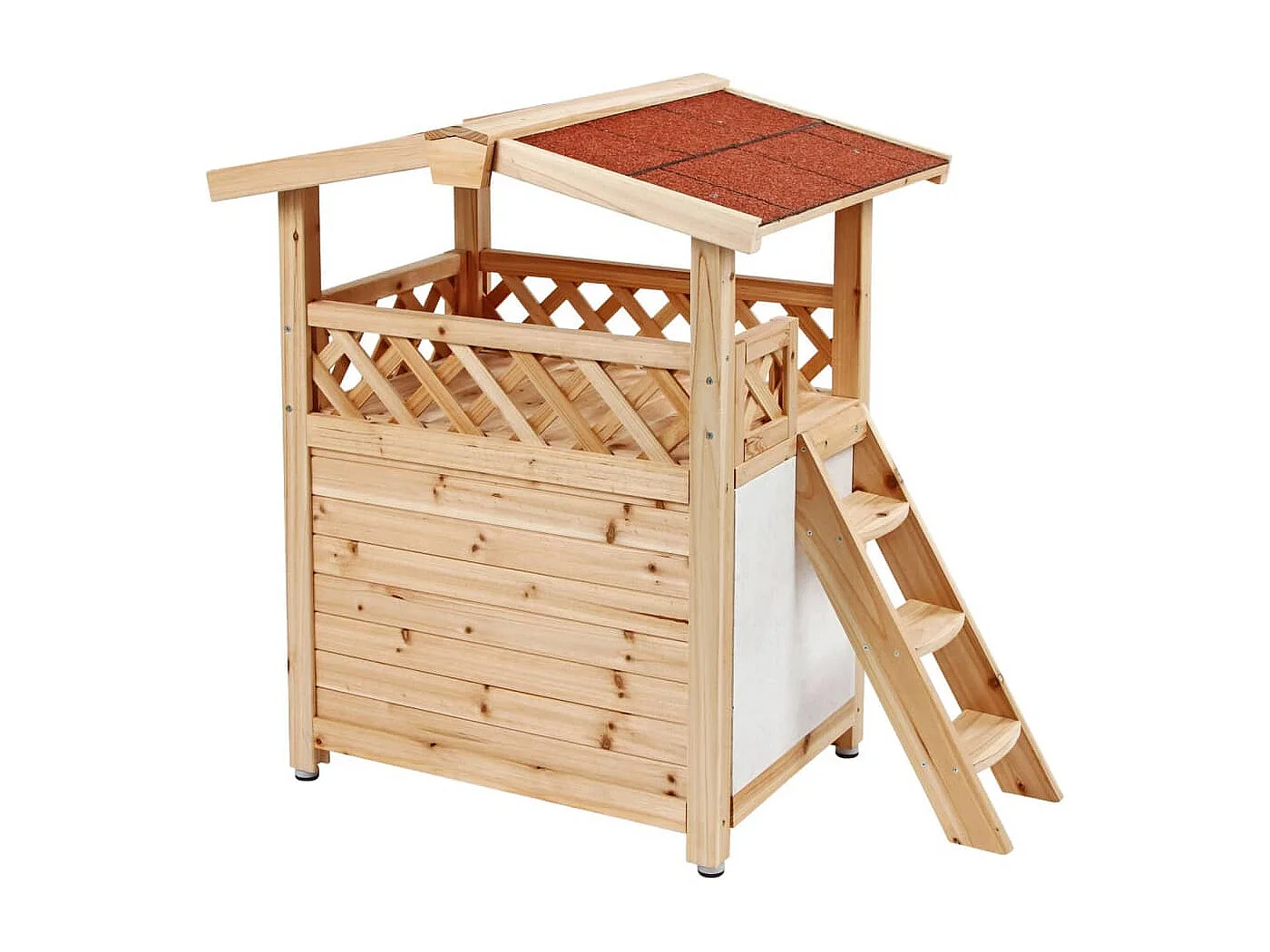 Casetta per Gatti Tyrol Alpin 88x57x77 cm Marrone Chiaro