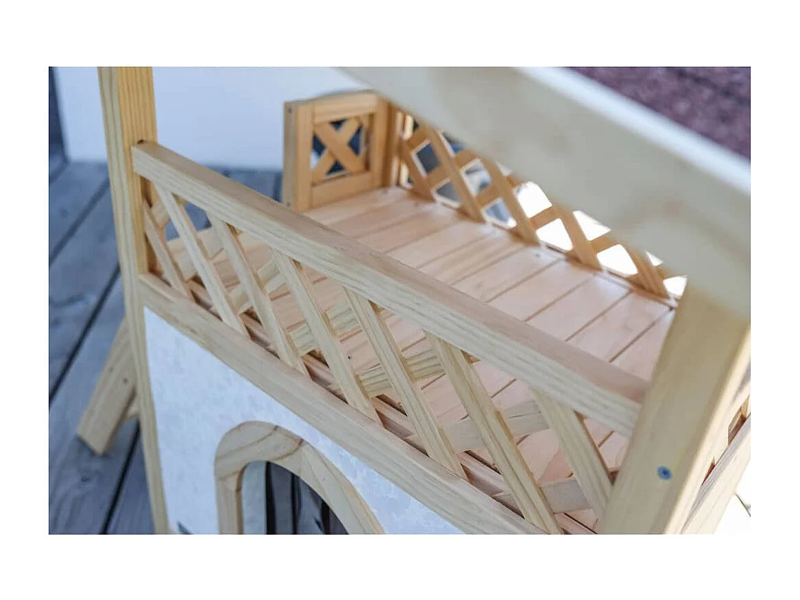 Casetta per Gatti Tyrol Alpin 88x57x77 cm Marrone Chiaro