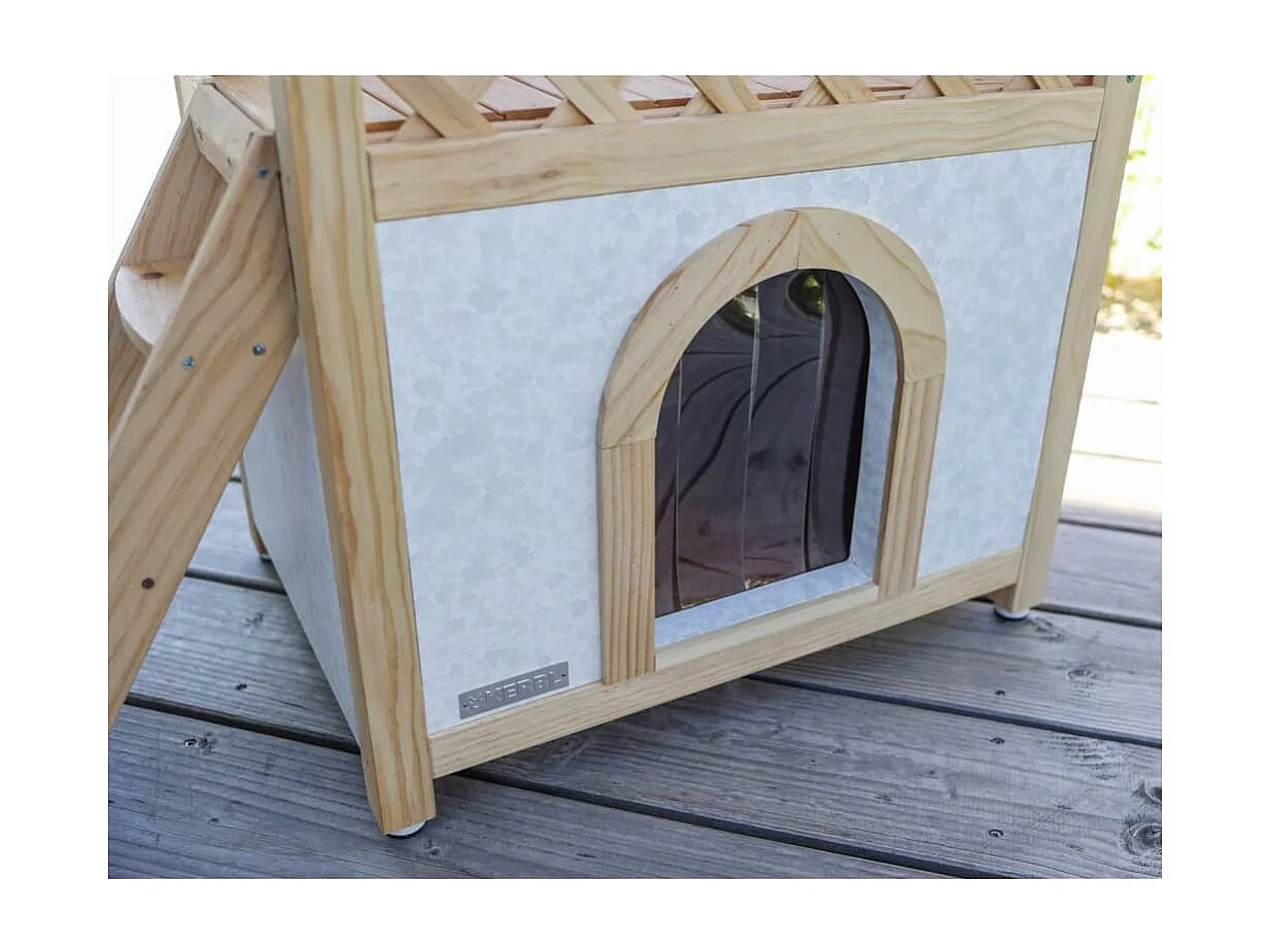 Casetta per Gatti Tyrol Alpin 88x57x77 cm Marrone Chiaro