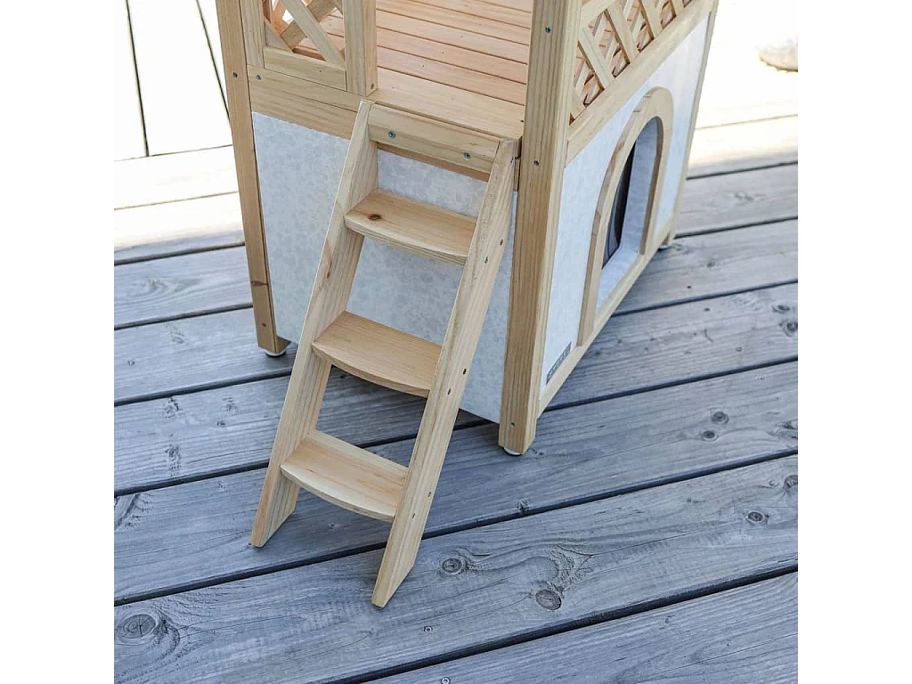 Casetta per Gatti Tyrol Alpin 88x57x77 cm Marrone Chiaro