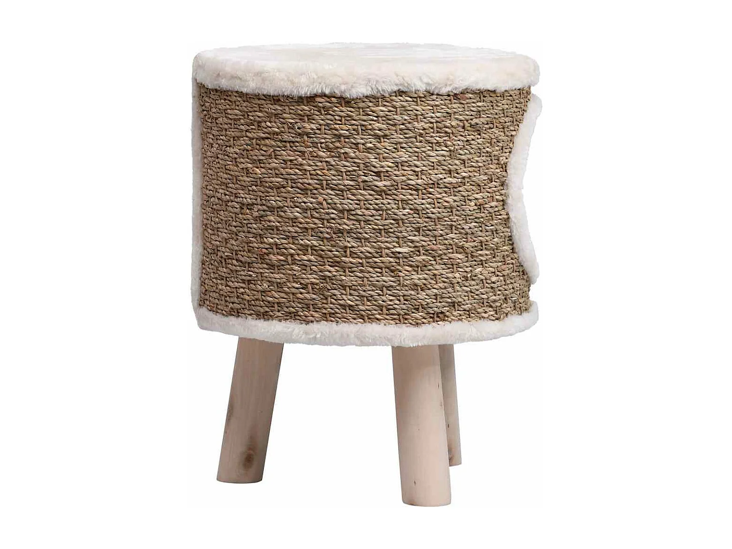 Maison pour chat avec pieds en bois 41 cm Herbiers marins