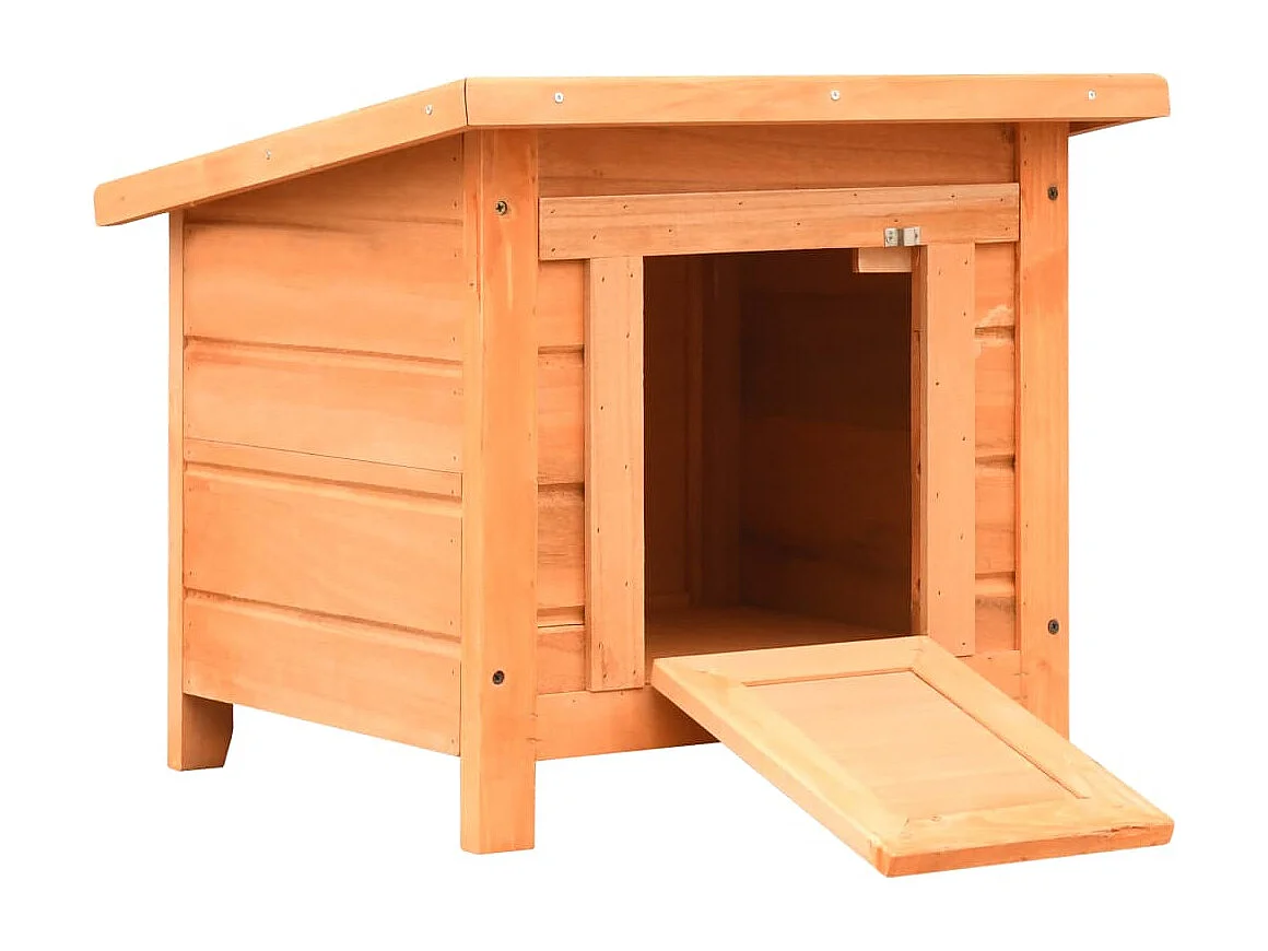 Kattenhuis 50x46x43,5 cm massief grenen- en vurenhout