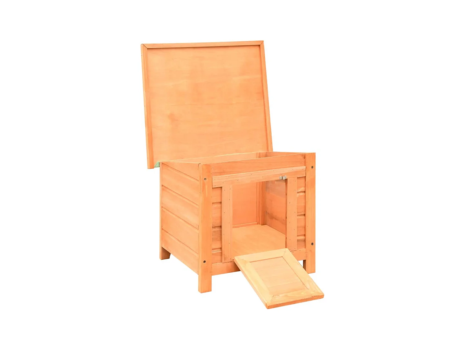 Kattenhuis 50x46x43,5 cm massief grenen- en vurenhout