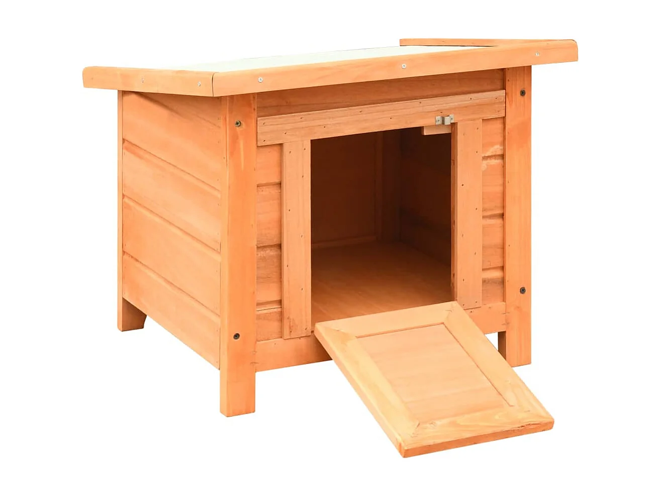 Kattenhuis 50x46x43,5 cm massief grenen- en vurenhout